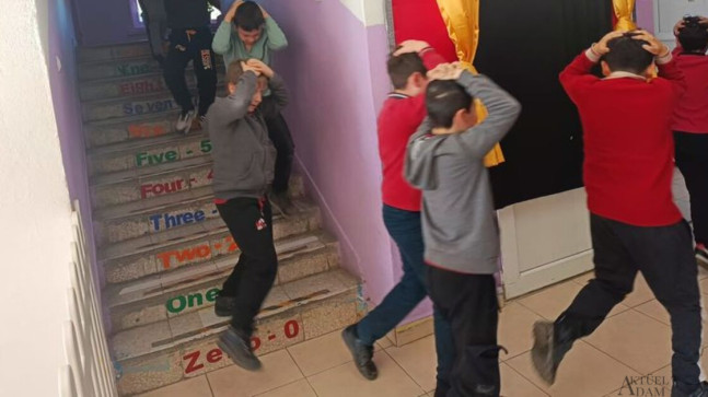 Tüm okullarda eş zamanlı tatbikat