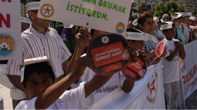 Çocuk işçiliğine kırmızı kart